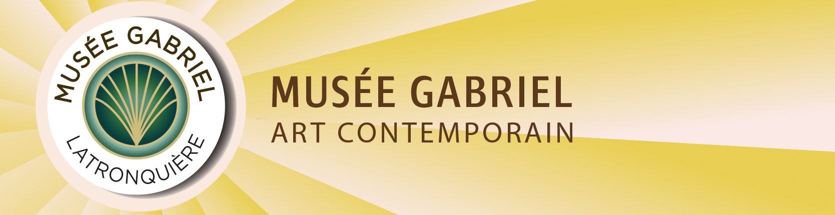 logo header court du musée avec fond soleil